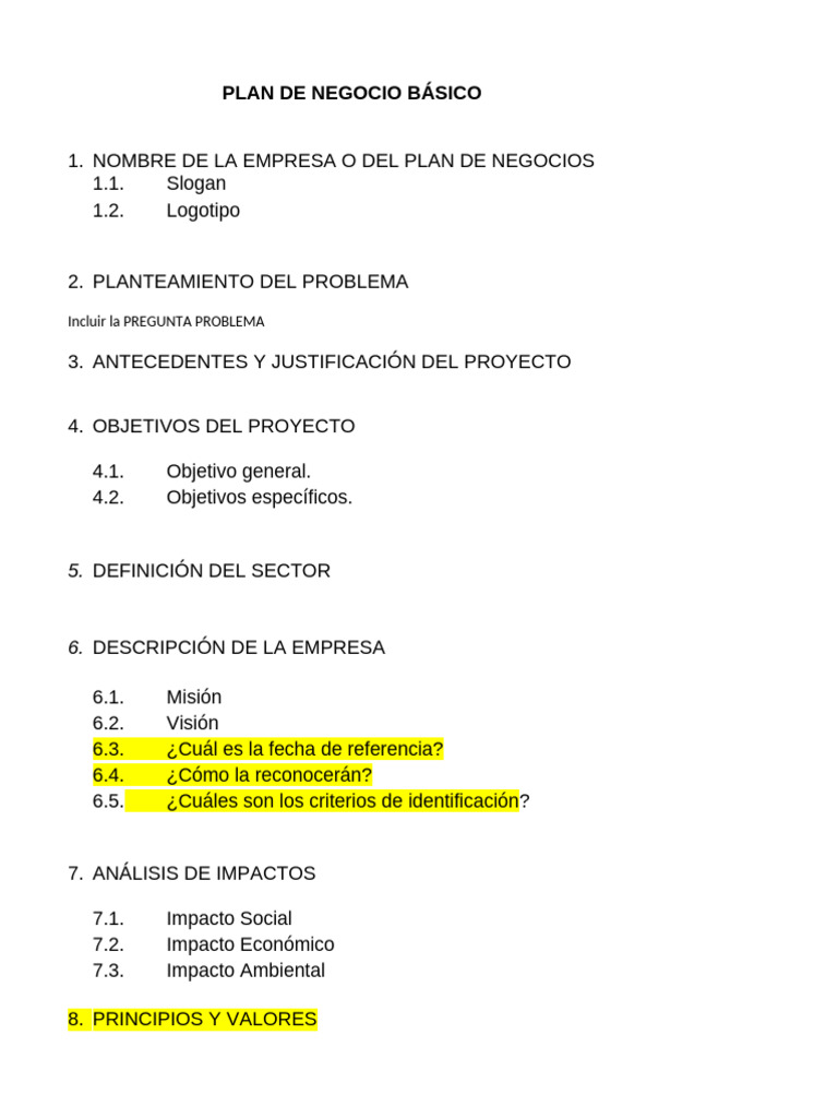 Plan de Negocio Esencial 2023 | PDF | Plan de negocios | Marketing