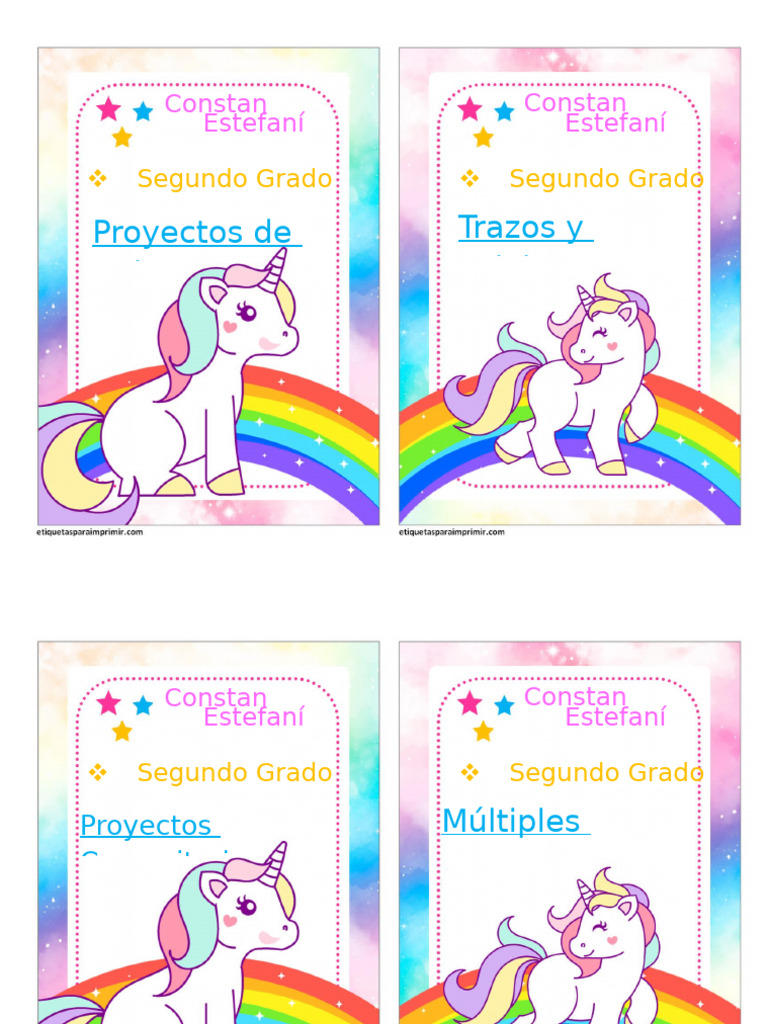 Etiquetas 2do Grado | PDF