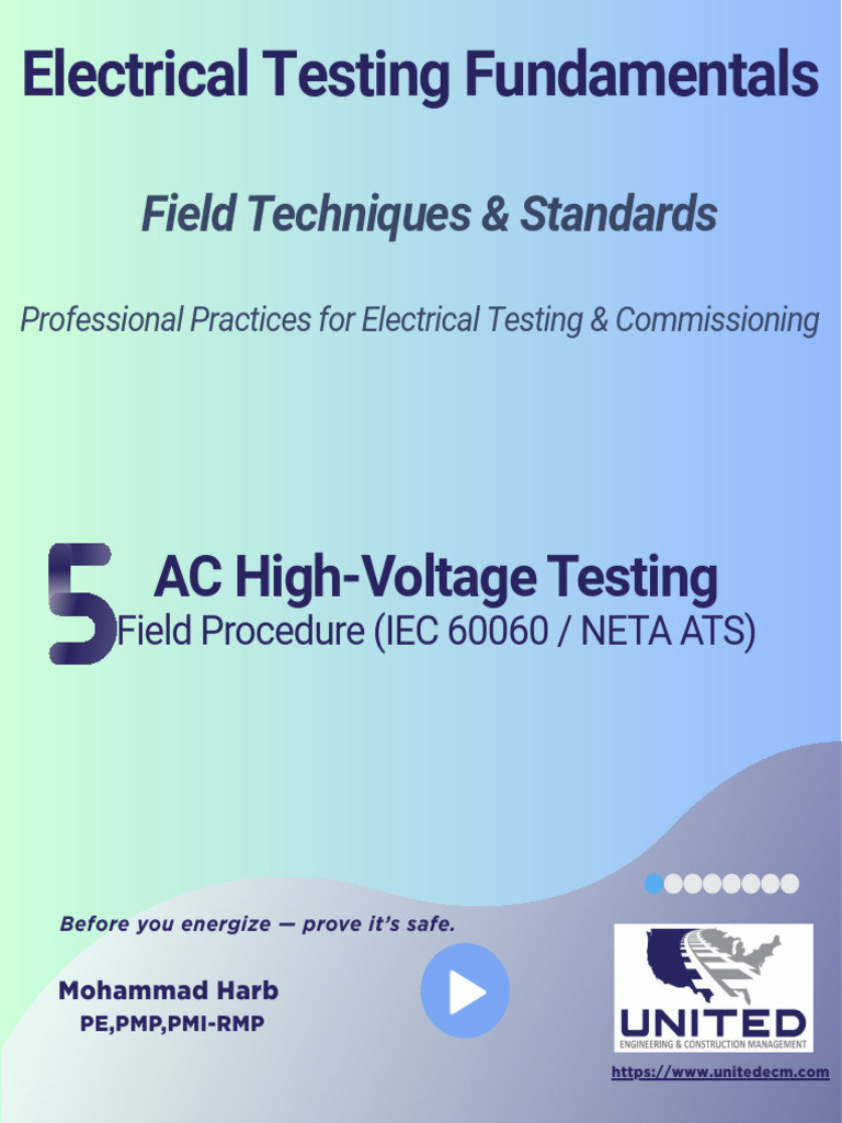 AC High-Voltage Testing Procedures | PDF | High Voltage | Insulator ...