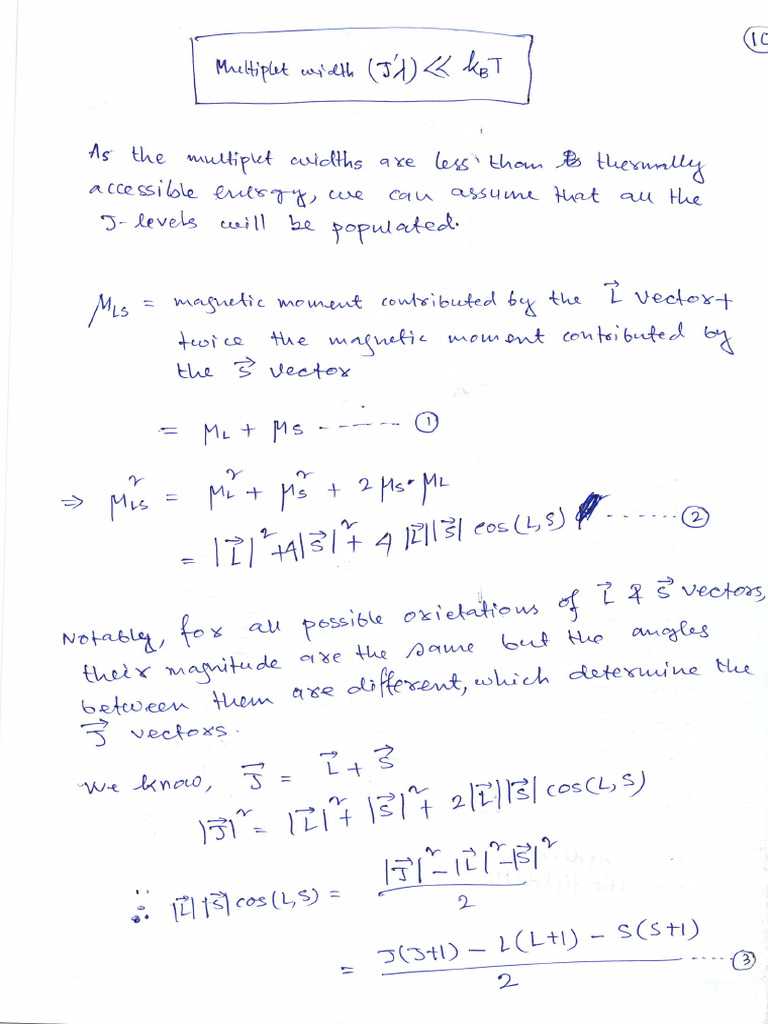 14 - Multiplet Width Less Than Thermal Energy | PDF