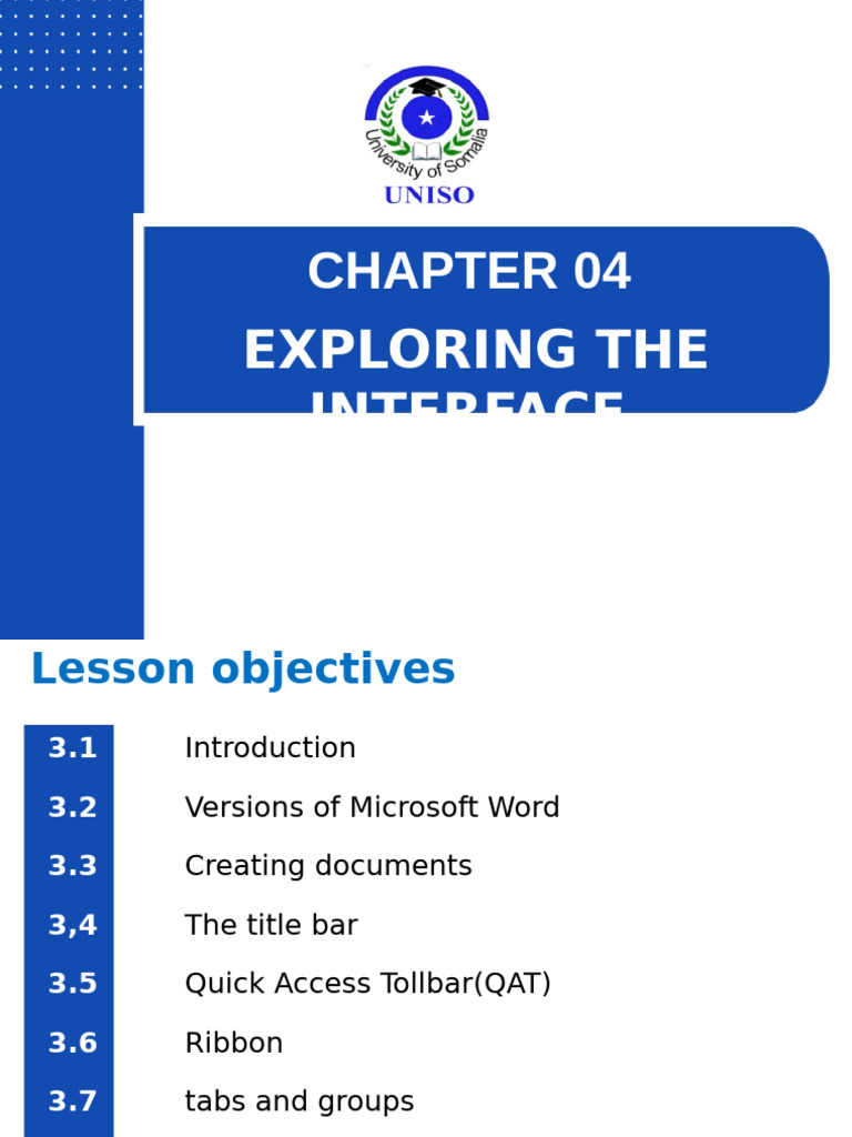 Chapter 3 Exploring The Interface | PDF | Microsoft Word | Window ...