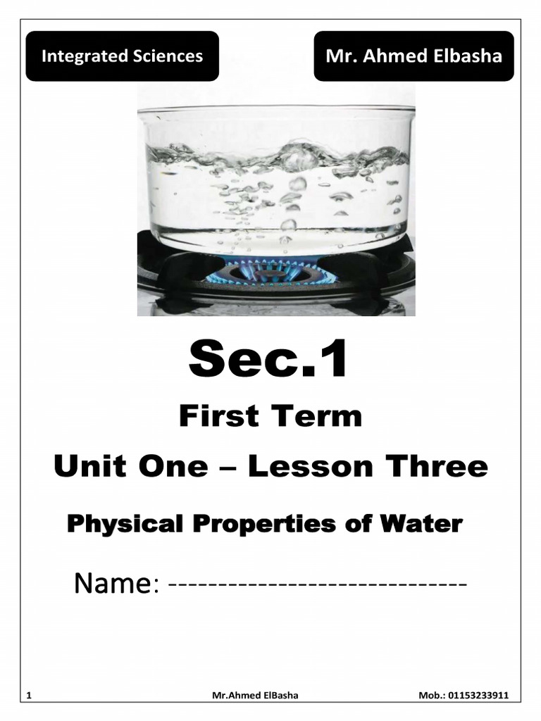 Sec.1 Unit One - Chapter One Lesson Three 2026 | PDF
