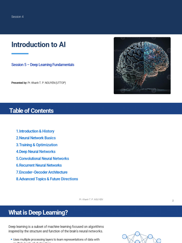 Deep Learning Fundamentals Overview | PDF | Deep Learning | Applied ...