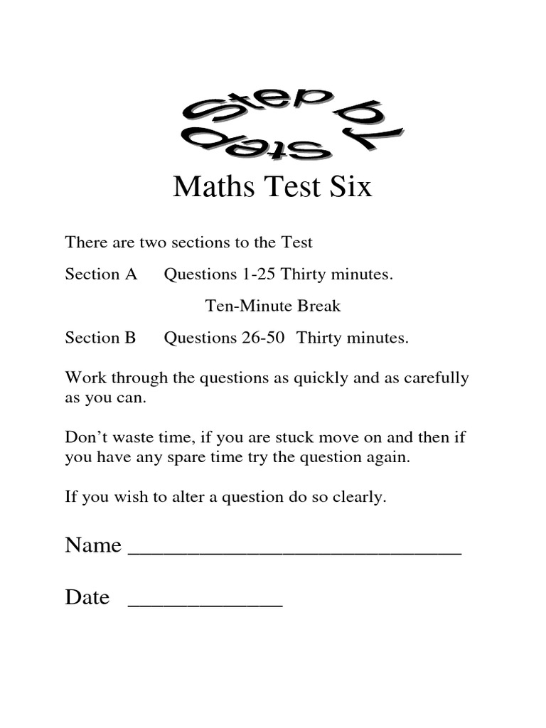 Step by Step Maths 6 - Standard | PDF