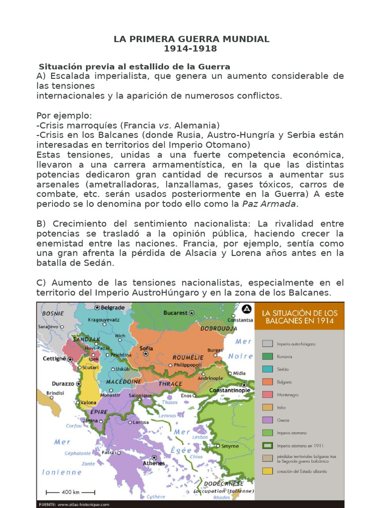 Causas y Consecuencias de la I Guerra Mundial | PDF | imperio Alemán ...
