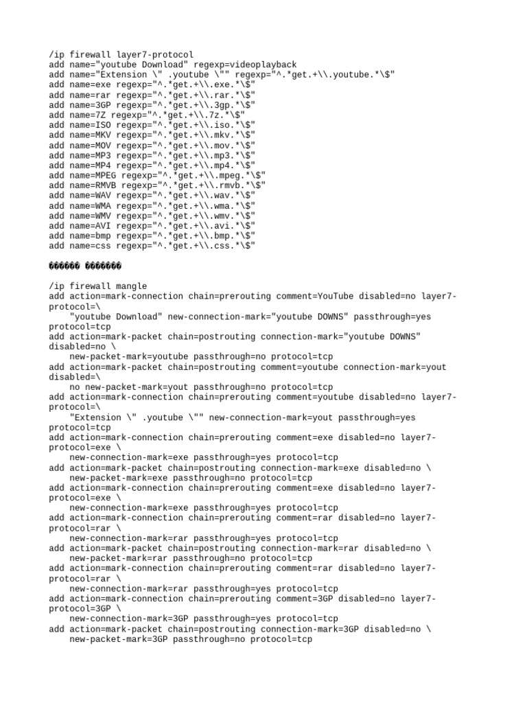 Layer7 Protocols for Firewall Rules | PDF | Digital Audio | Computer Data
