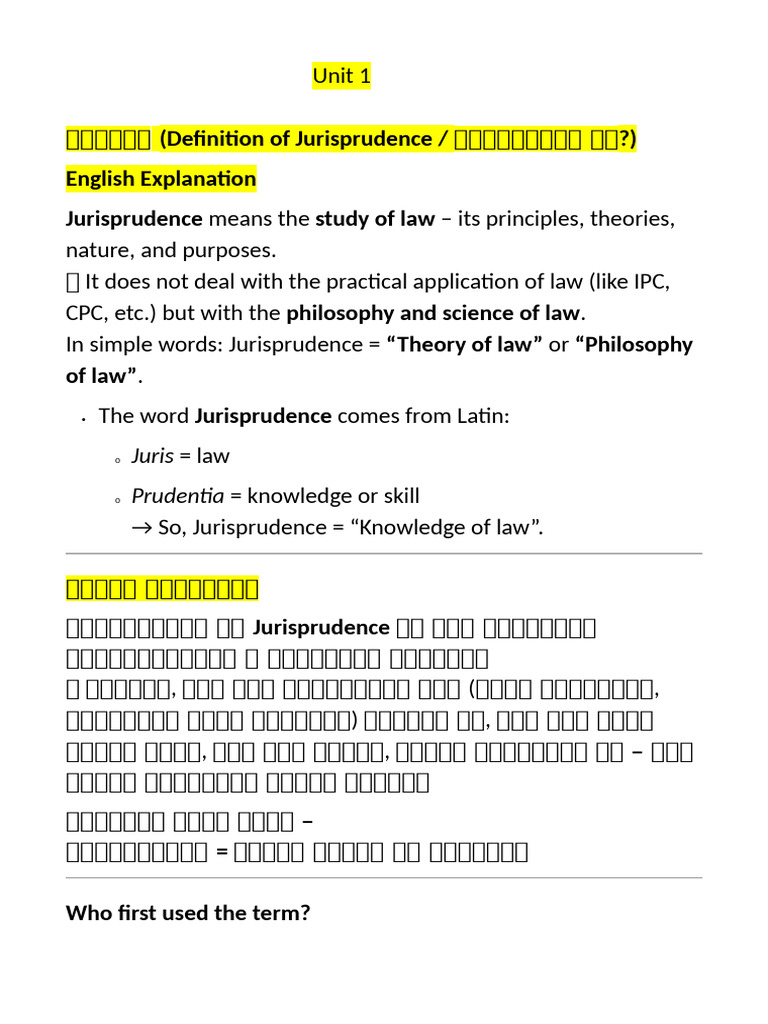 Unit 1 For Swadhin Law | PDF