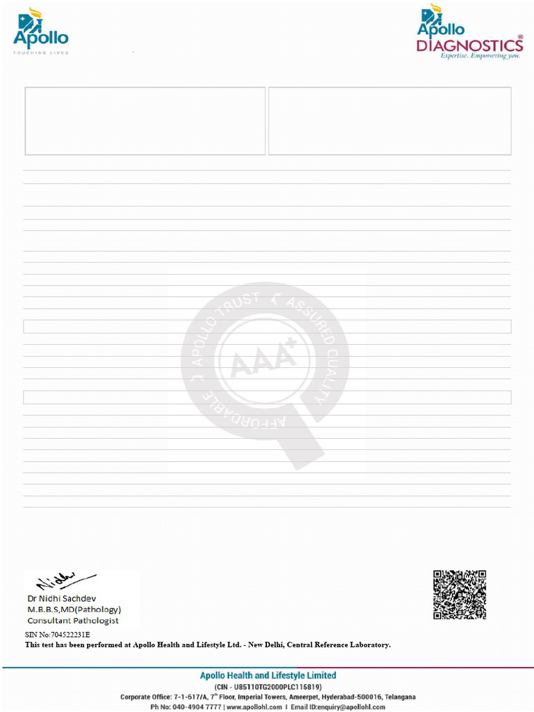 Apollo247 253070877 Labreport | PDF | Glycated Hemoglobin | Thyroid ...