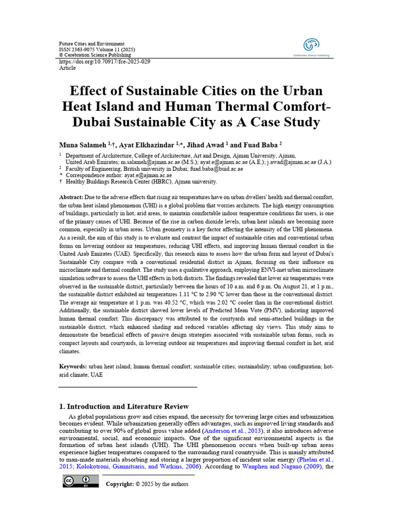 Sustainable Cities and Urban Heat Impact | PDF | Sustainable City ...
