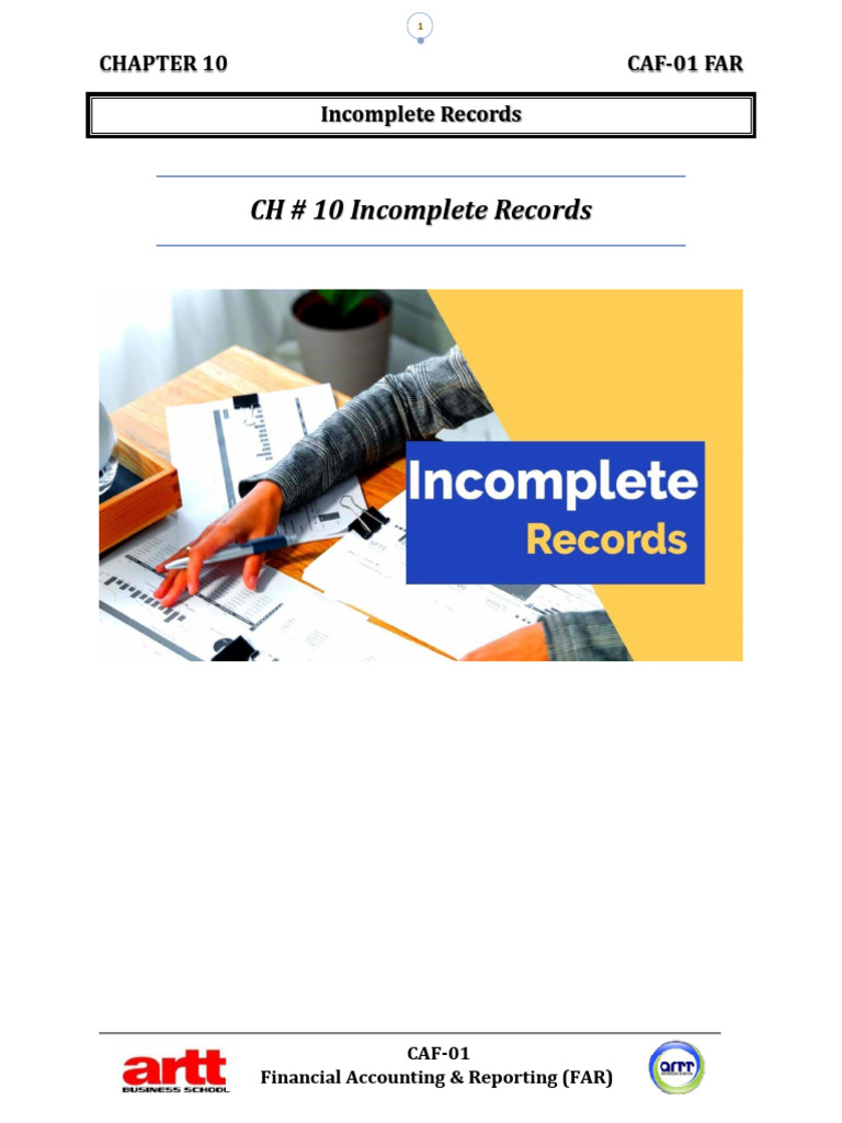 Incomplet Record | PDF | Debits And Credits | Financial Economics