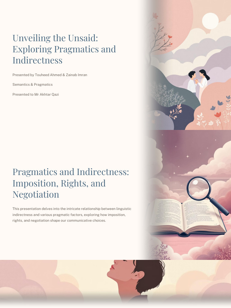 Unveiling the Unsaid Exploring Pragmatics and Indirectness (1) | PDF ...