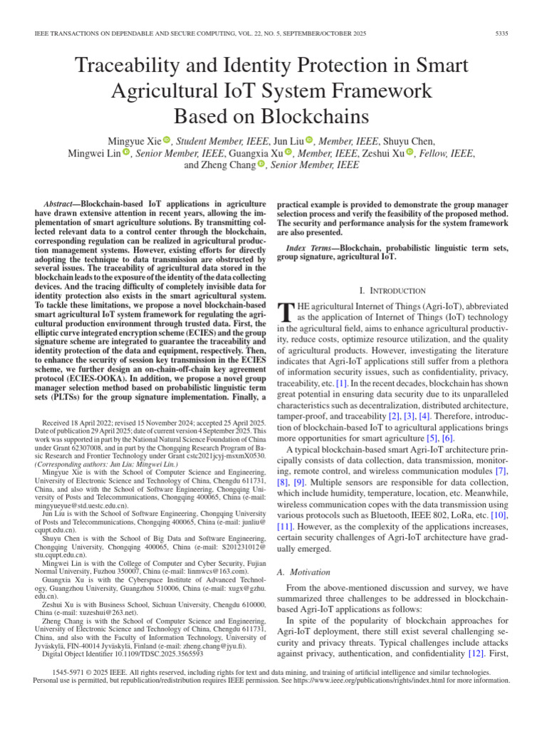 Blockchain for Secure Smart Agriculture | PDF | Cryptography | Key ...