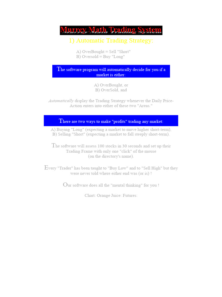 Murray Math System Manual | PDF | Futures Contract