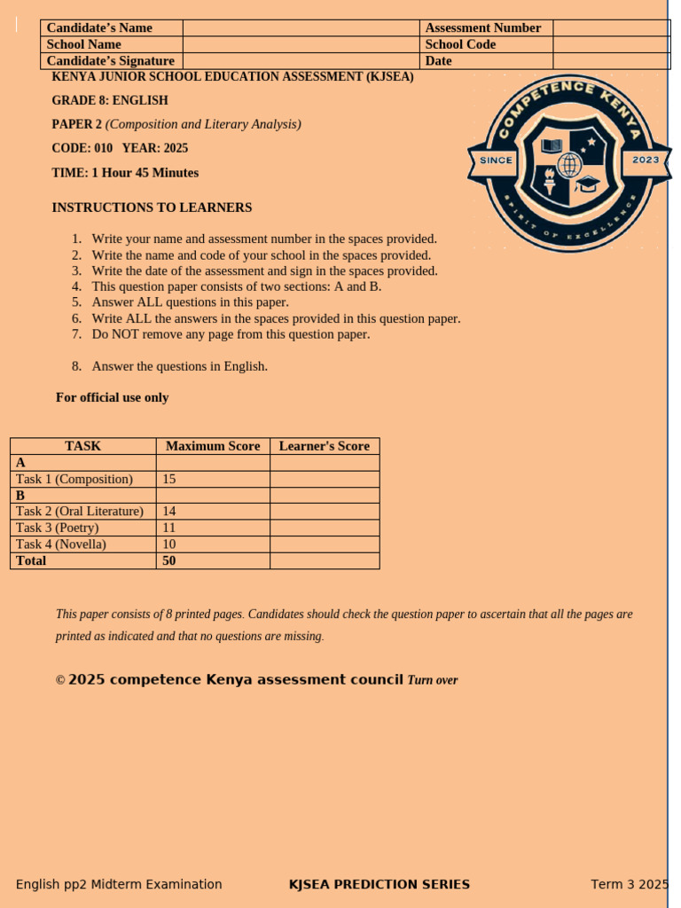 GRADE-8-ENGLISH-PP2 | PDF