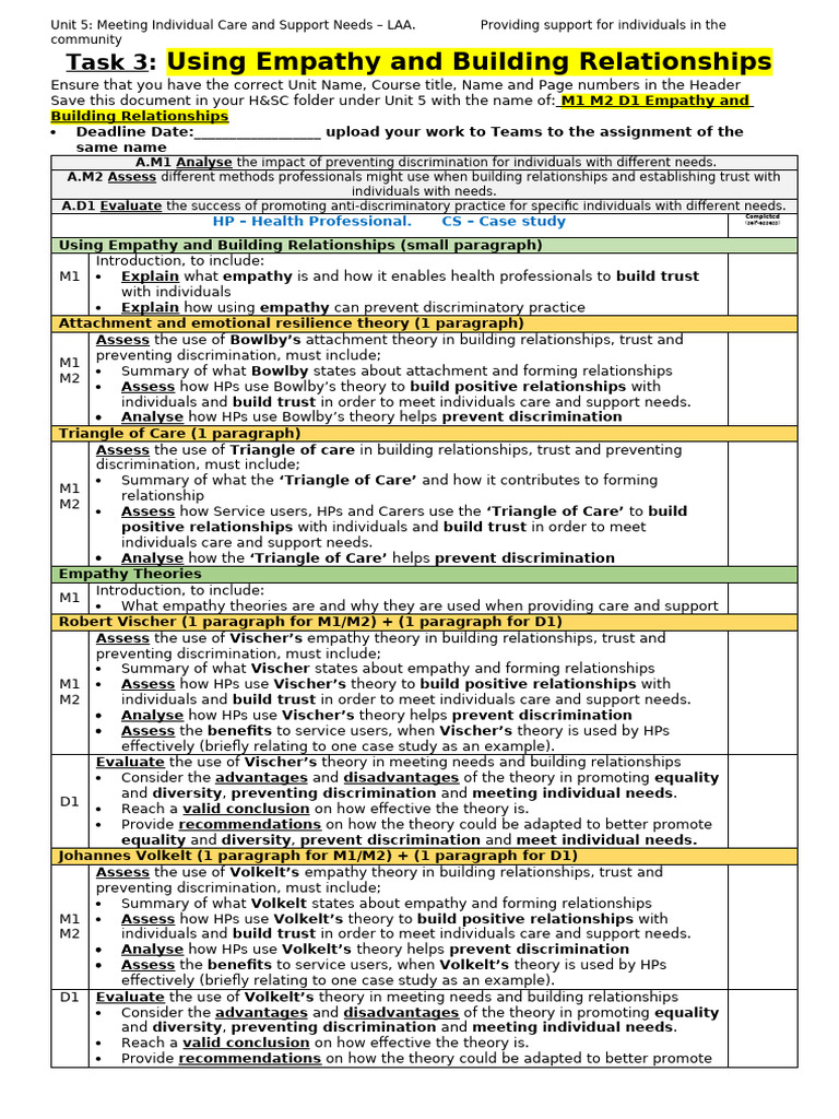 Empathy in Health Care Relationships | PDF | Attachment Theory | Psychology