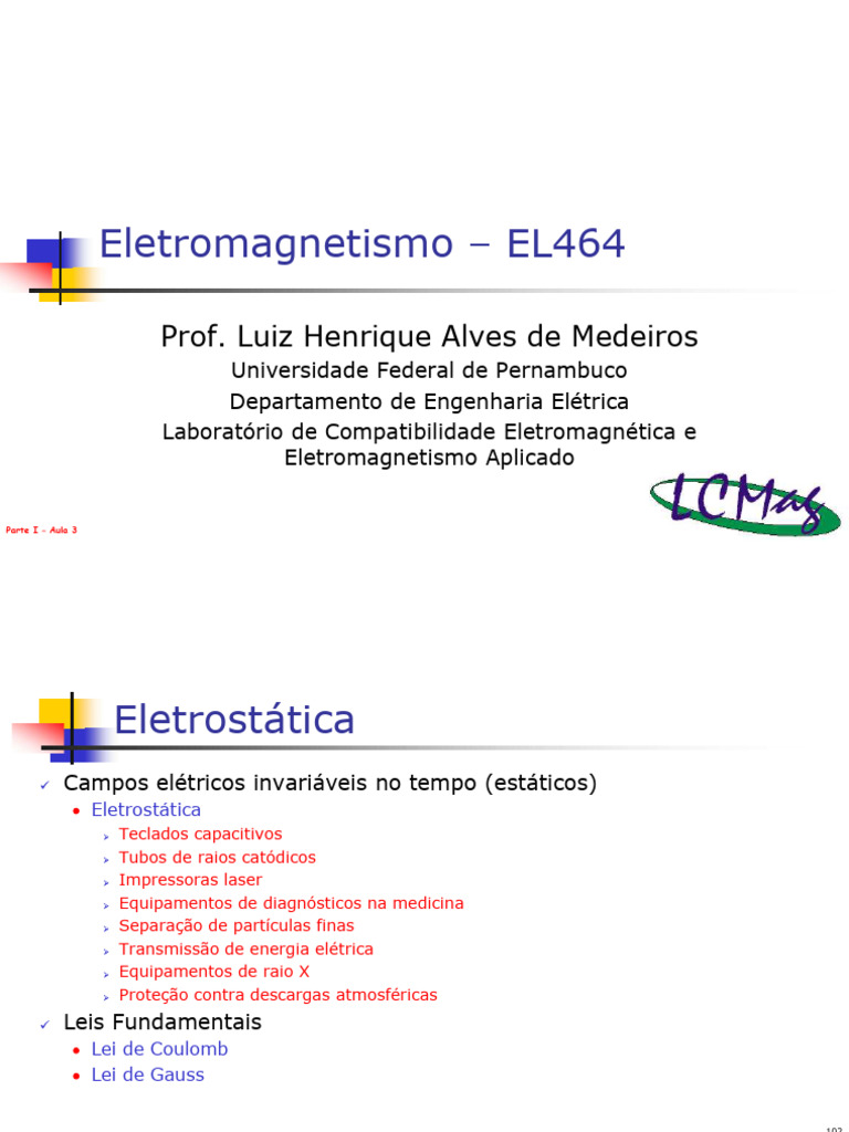 Eletrostática: Fundamentos e Aplicações | PDF | Equações de Maxwell ...