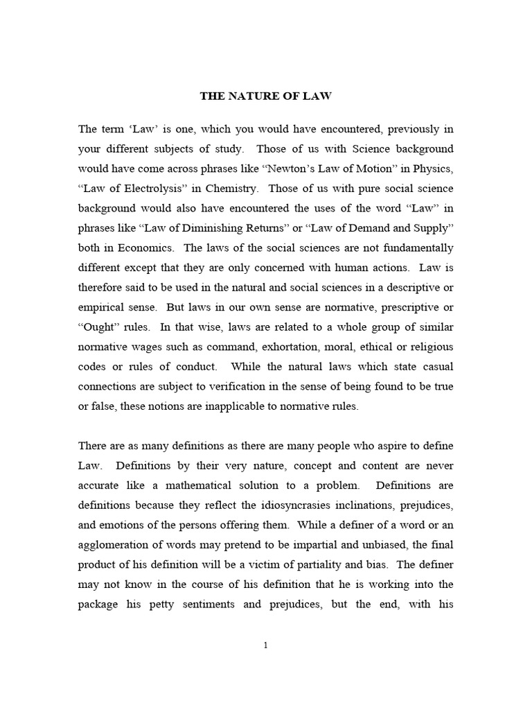 Understanding the Nature of Law | PDF | Jurisprudence | Natural Law