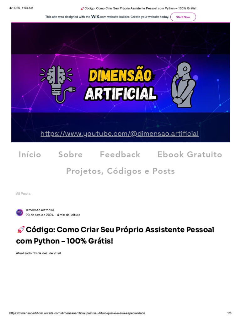 Crie Assistente Pessoal com Python | PDF | Python (linguagem de ...
