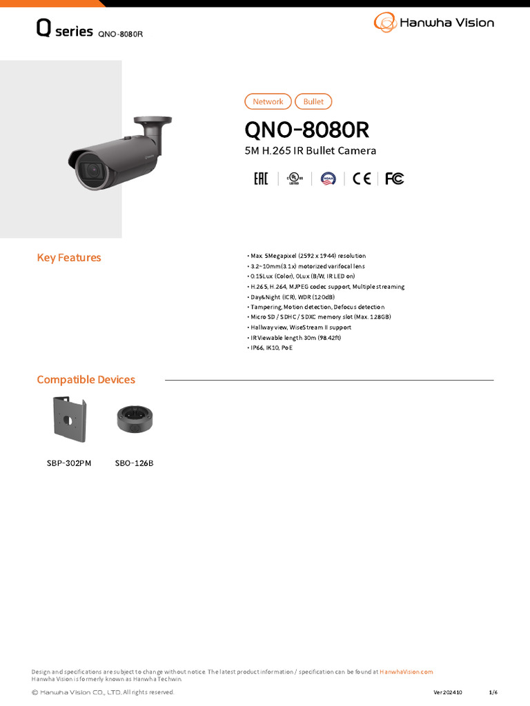 DataSheet_QNO-8080R_20250626_en_181541 | PDF | Camera Lens | Computer ...