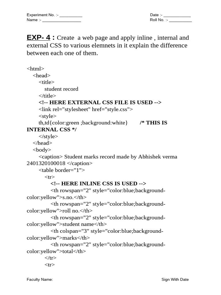 CSS Techniques for Web Page Styling | PDF | Html Element | Web Design