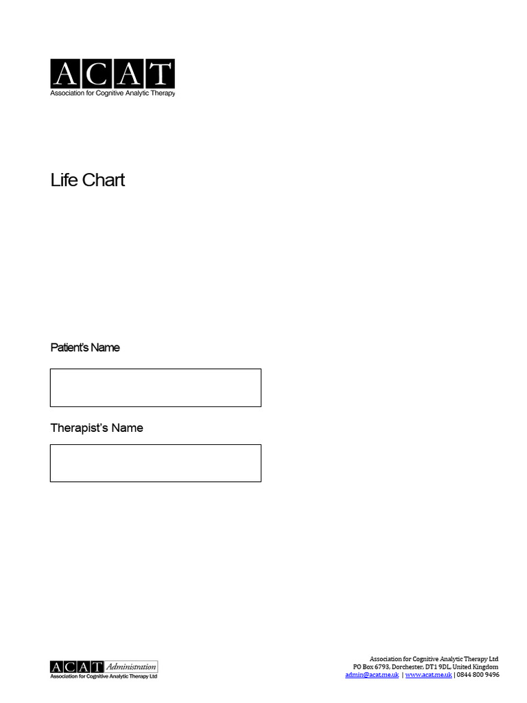 Life Chart for Cognitive Analytic Therapy | PDF