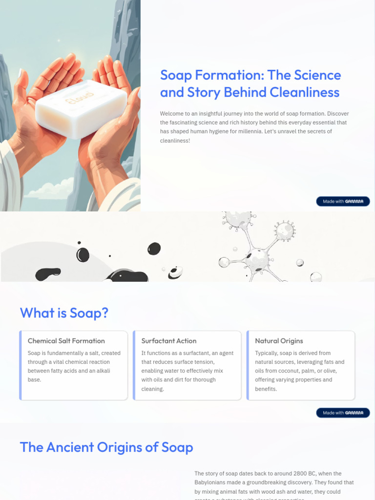 Soap Formation the Science and Story Behind Cleanliness | PDF | Soap ...