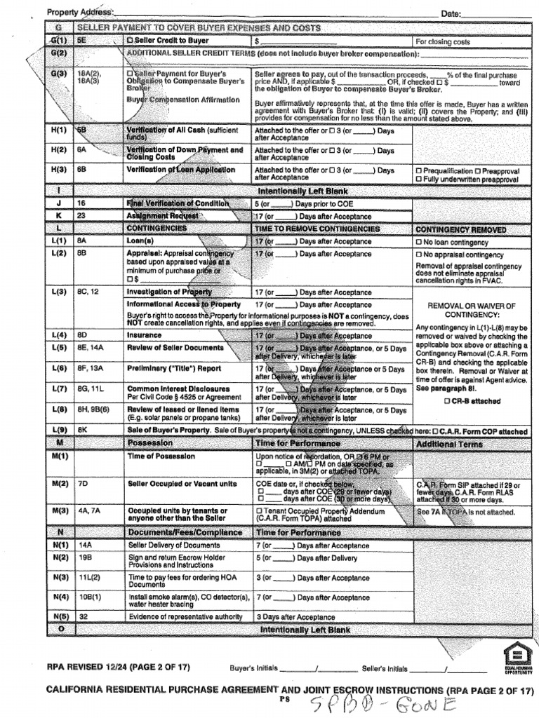 CAR RPA January 2025 Changes | PDF