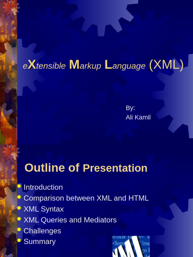 XML 215 Presentation | PDF | Xml | Markup Language
