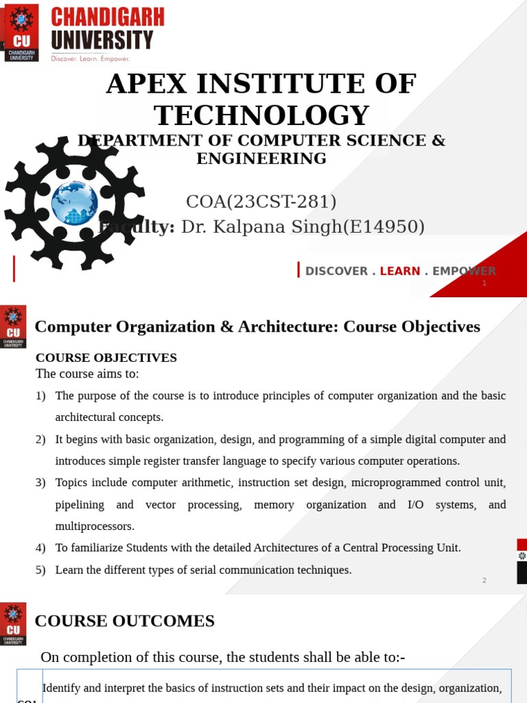 Computer Organization Course Overview | PDF | Cache (Computing ...