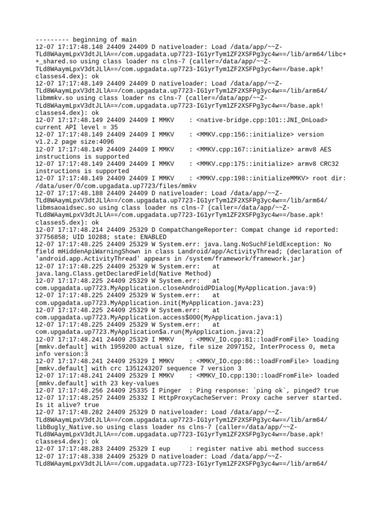 Com.upgadata.up7723 Logcat | PDF | Software Engineering | Computer Science