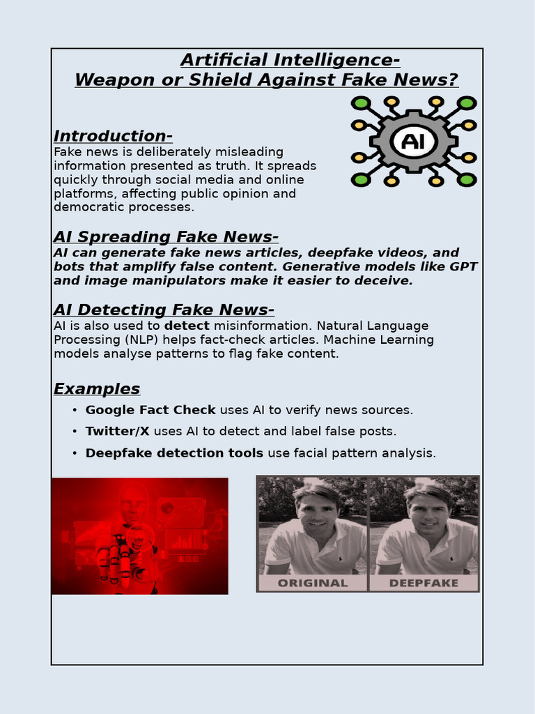 AI's Role in Combatting Fake News | PDF