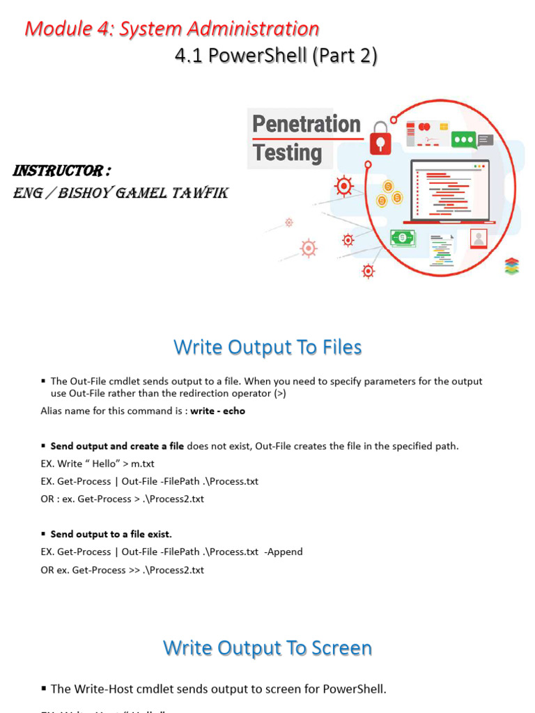 PowerShell Output and Variables Guide | PDF | Numbers | Variable ...