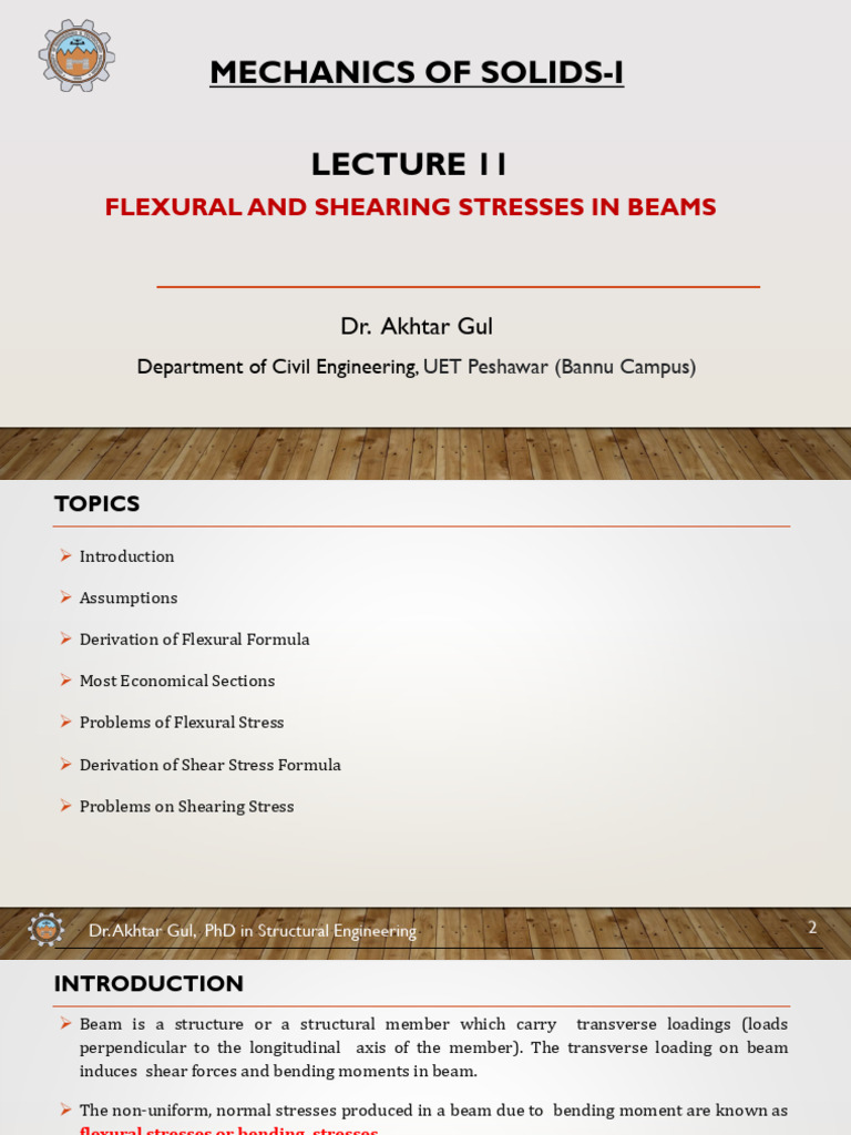 Flexural and Shearing Stresses in Beams | PDF | Bending | Beam (Structure)