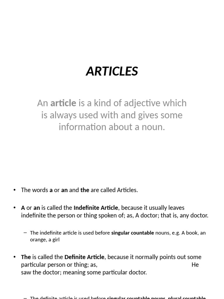 9 Articles _Copy | PDF | Noun | Adjective