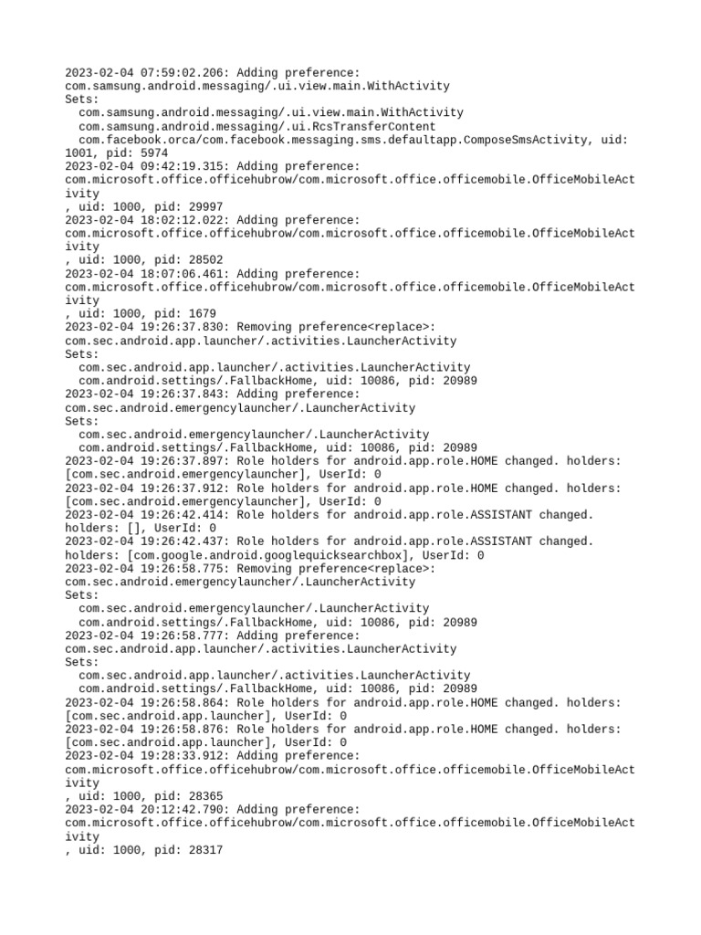 Android App Preference Changes Log | PDF | Utility Software | Operating ...