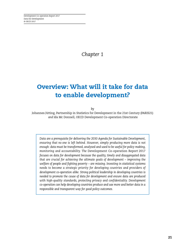 What Will It Take For Data To Enable Development (2017) | PDF ...
