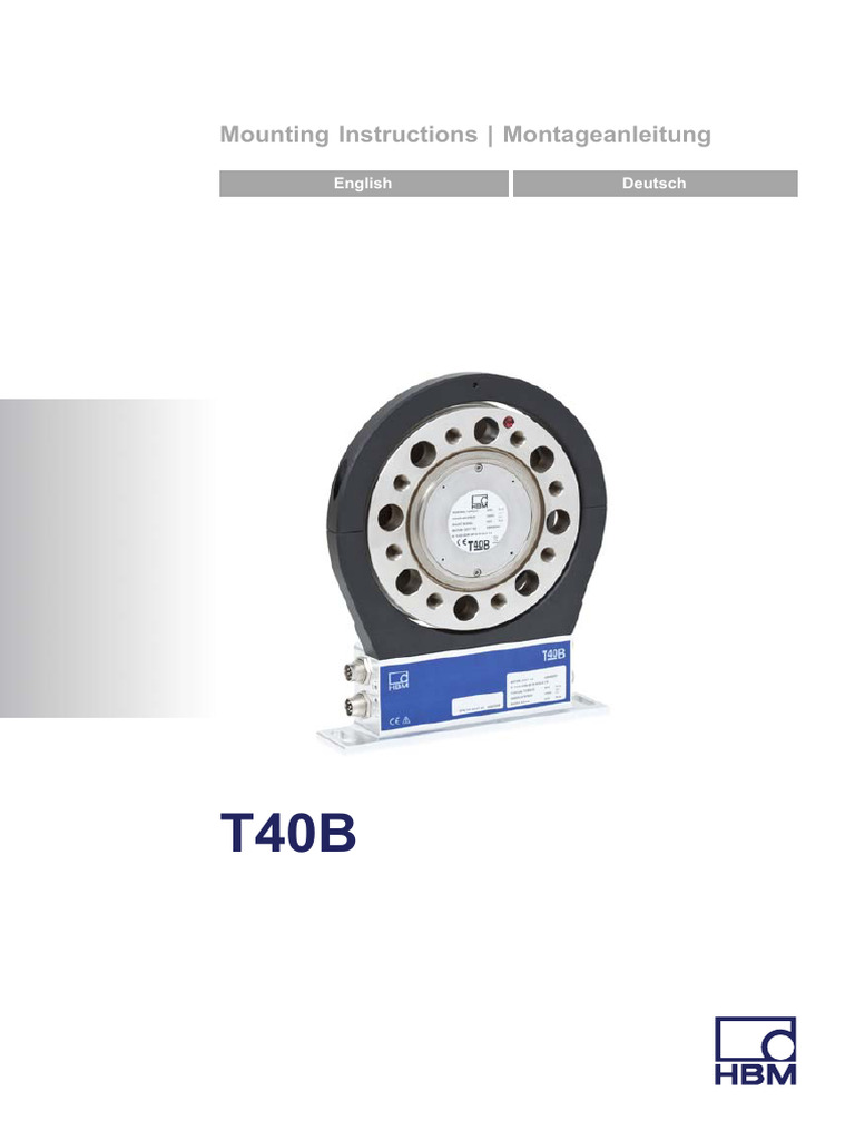 T40B Torque Flange Mounting Guide | PDF | Screw | Electrical Connector