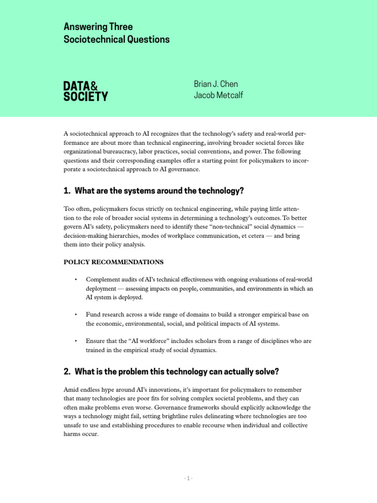DS Answering Three QuestionsOne Pager | PDF | Policy