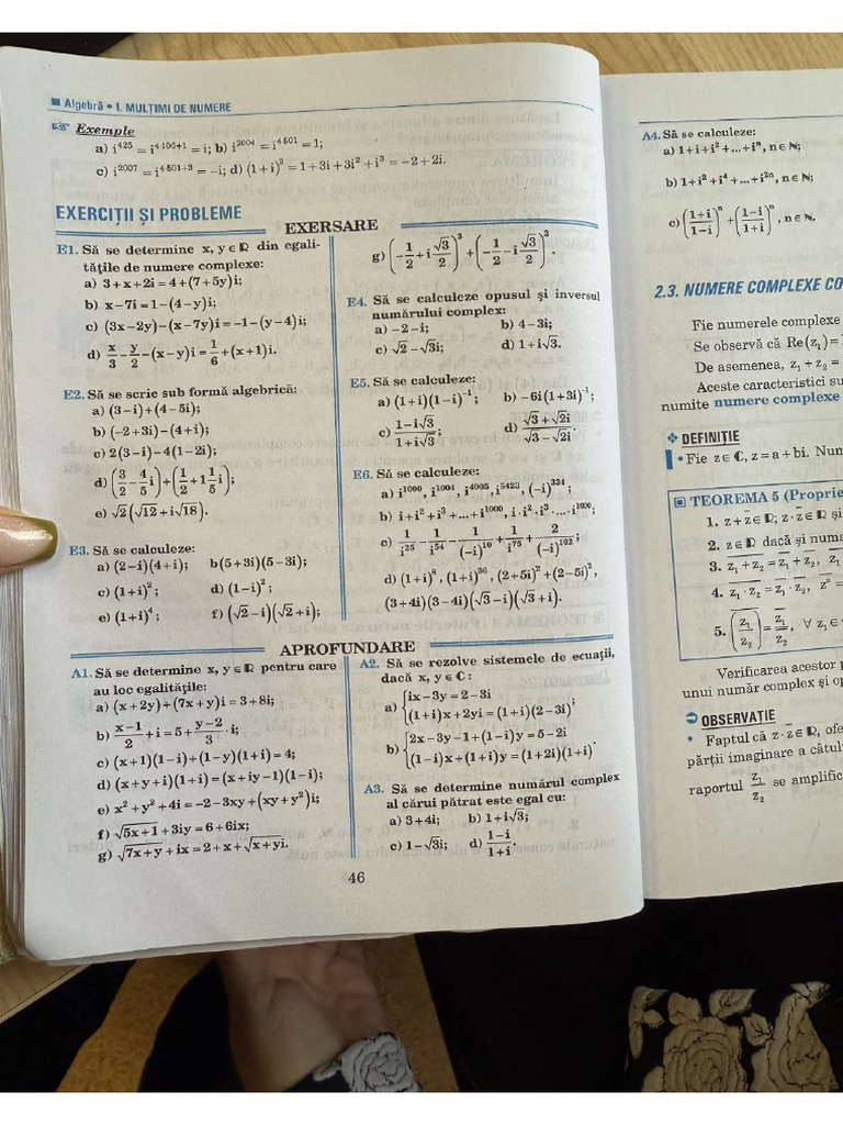 Tema Numere Complexe | PDF