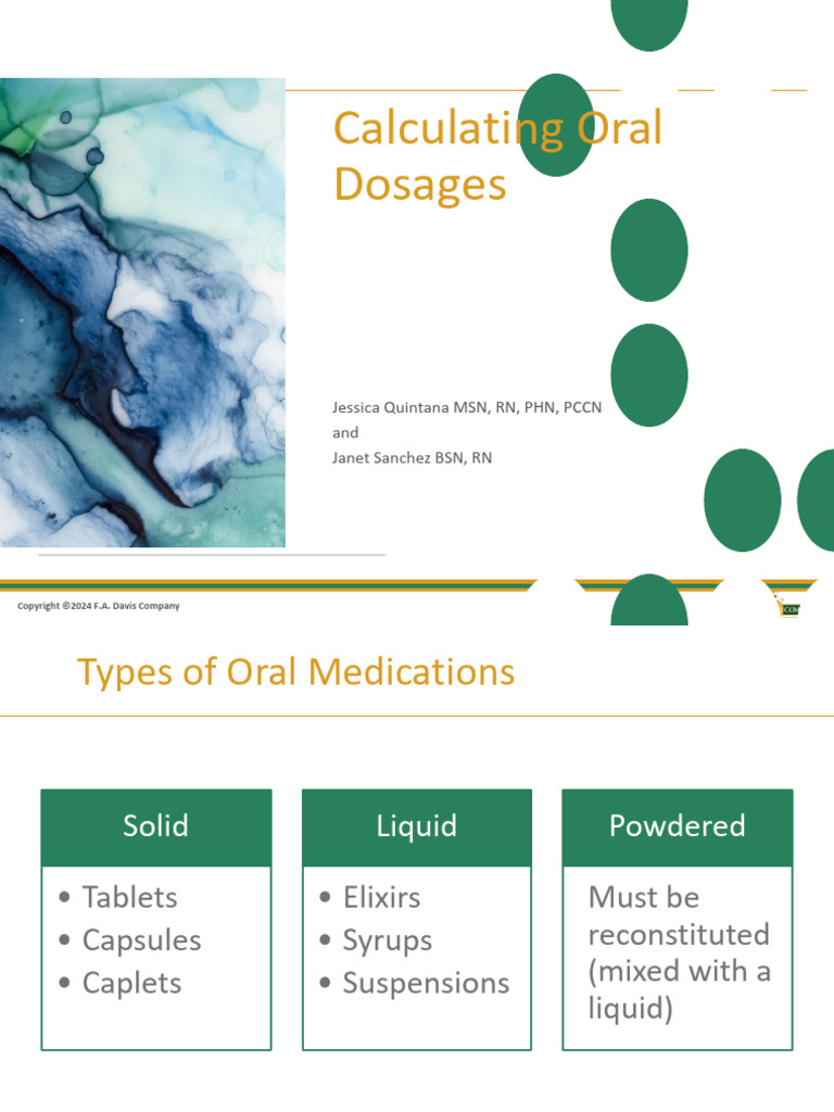 Oral Meds | PDF | Tablet (Pharmacy) | Tablespoon