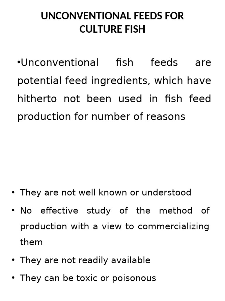 Unconventional Fish Feed Ingredients | PDF | Plants | Legume
