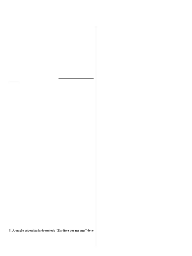 Dez questões com or. subord. | PDF | Assunto (gramática) | Gramática