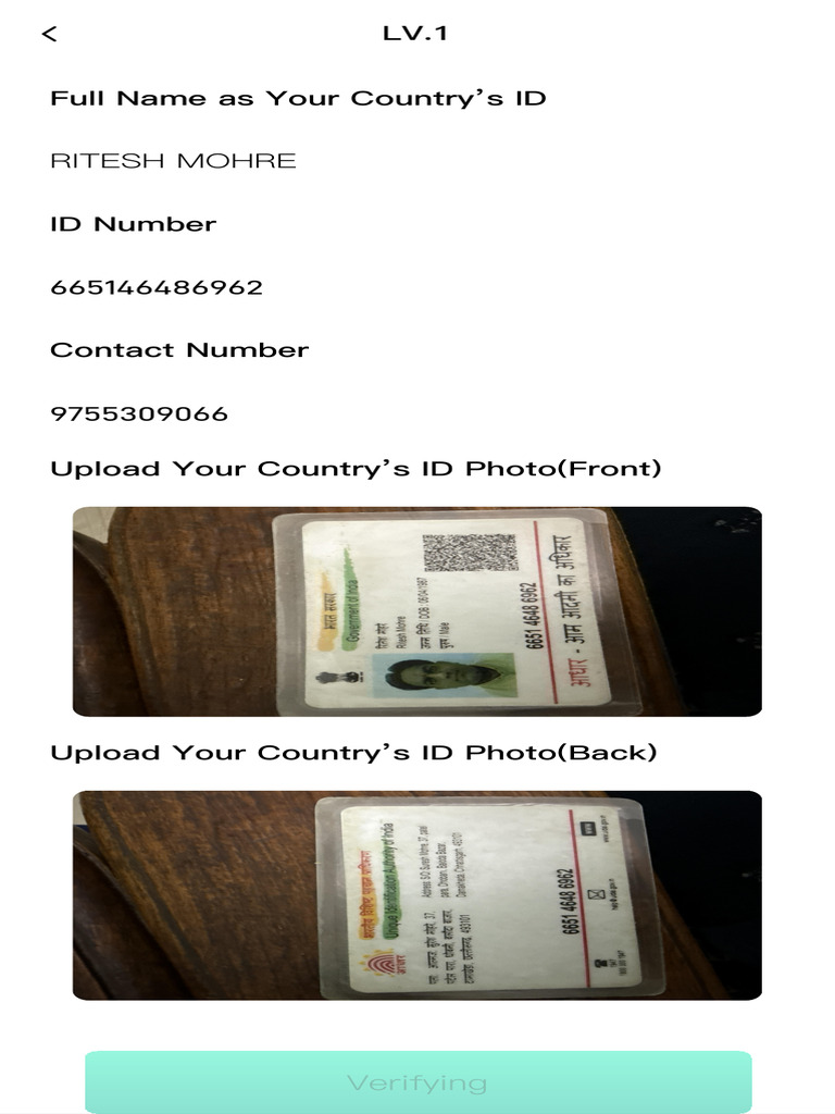 Country ID Verification Details | PDF