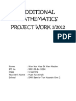 Download Additional Mathematics Project Work 12012 by Wan Nur Miza SN96308644 doc pdf