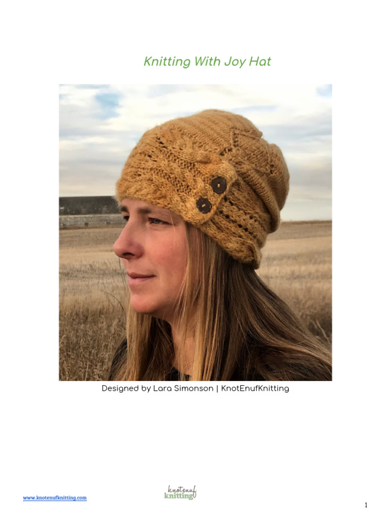 Knitting With Joy Hat Knotenufknitting | PDF | Knitting | Knitting Needle