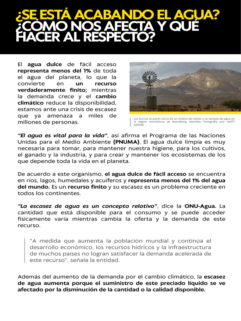 Crisis del Agua: Causas y Soluciones | PDF | Agua | Escasez de agua
