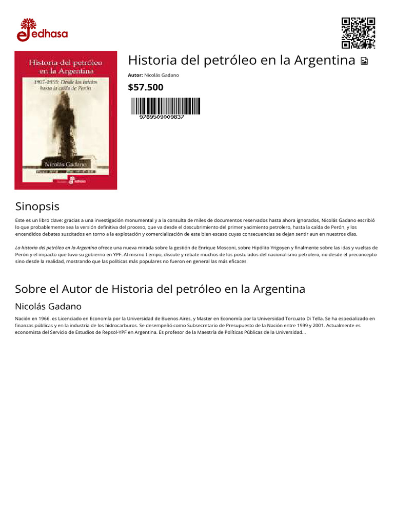 Historia del Petróleo en Argentina | PDF