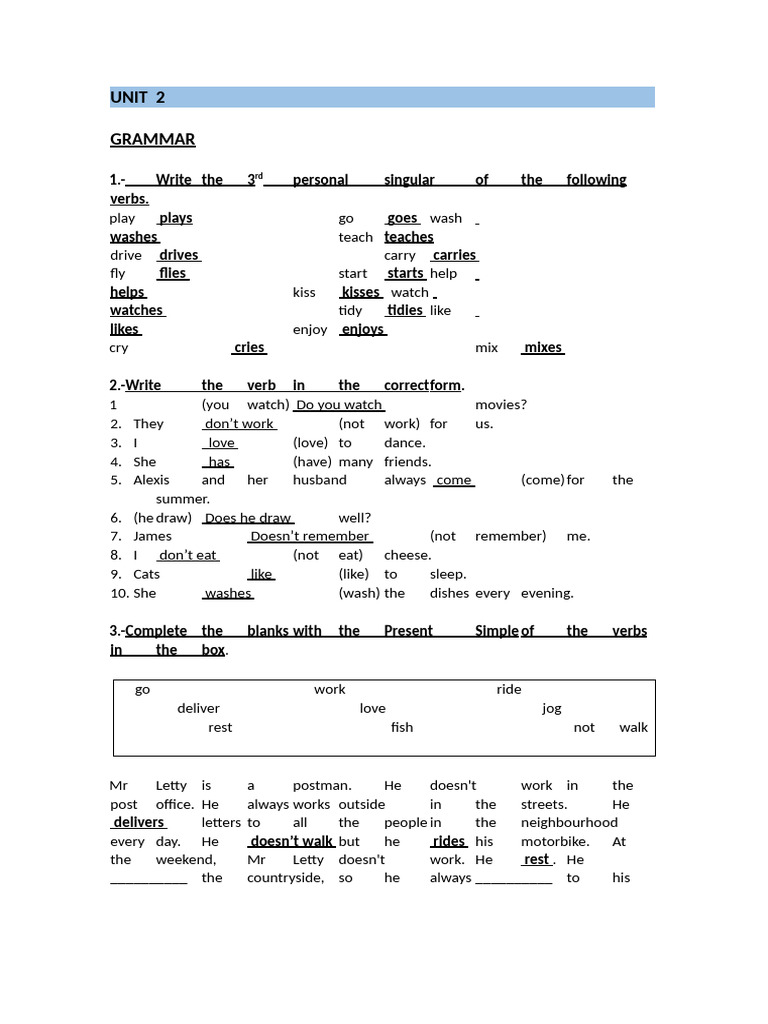 Present Simple Grammar Exercises | PDF | Chess Theory | Chess
