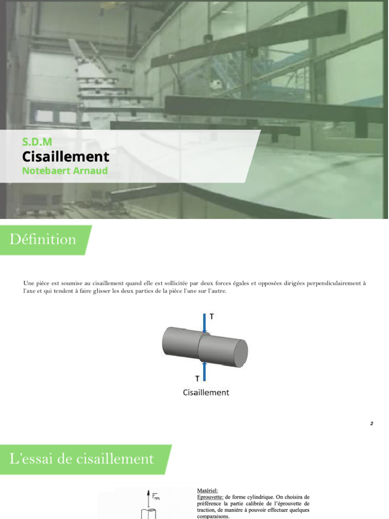 Essai de cisaillement et applications | PDF | Élasticité (Physique ...