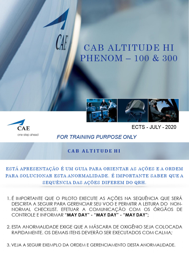 Procedimento de Emergência: CAB Altitude HI | PDF | Aeroespacial | Aviação